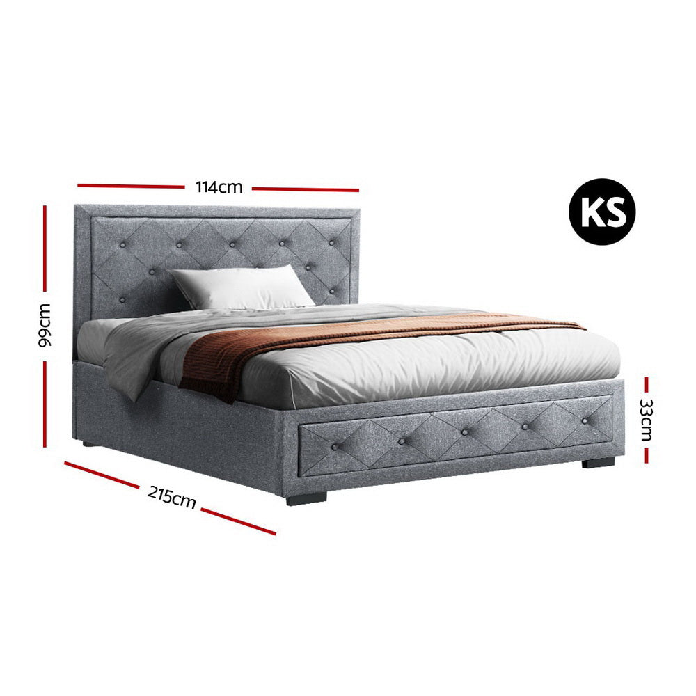 TIYO Gas Lift Bed Frame - King Single Size