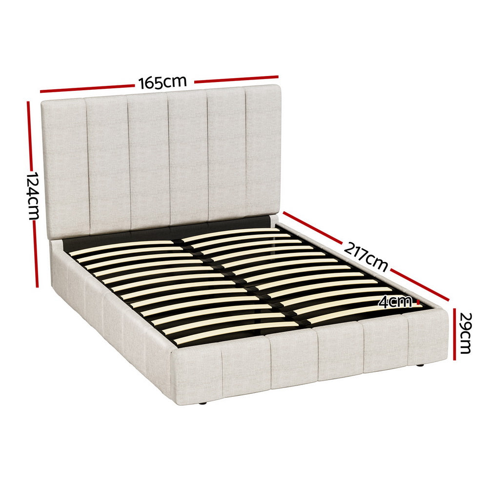 TETTE Beige Queen Bed Frame