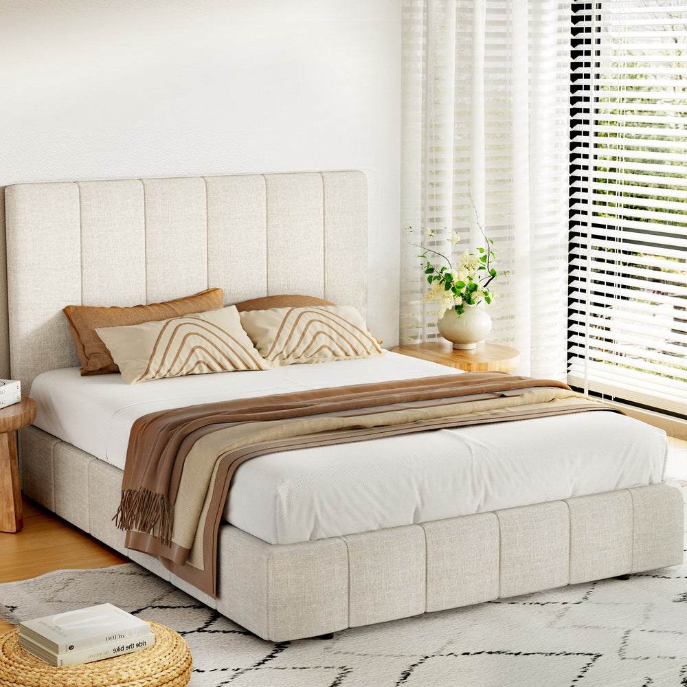 TETTE Beige Queen Bed Frame