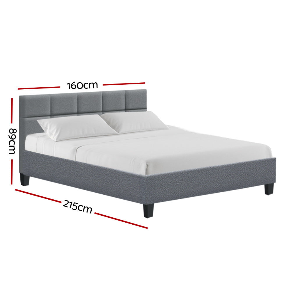 Tino Grey Bed Frame - Queen Bed