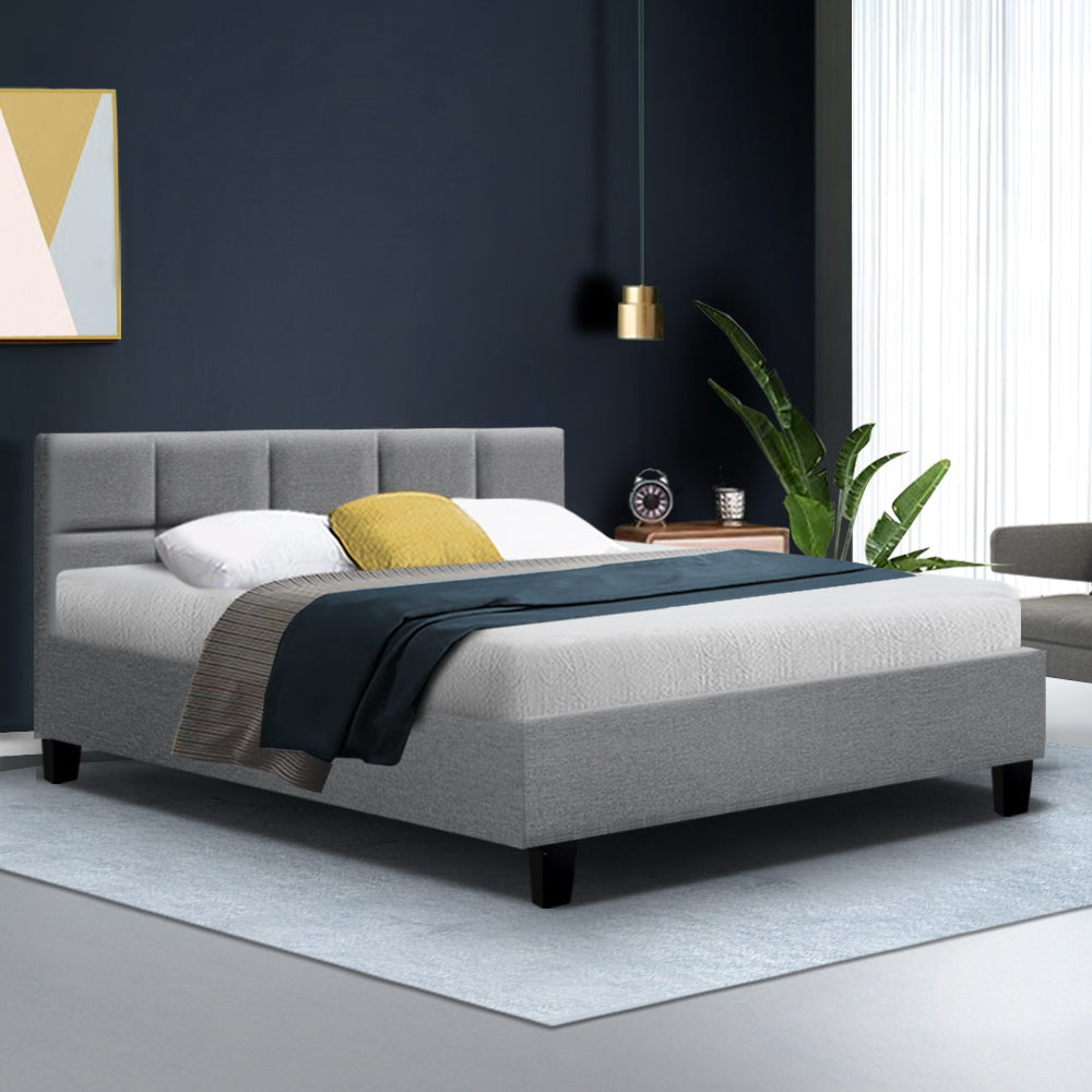 Tino Grey Bed Frame - Queen Bed