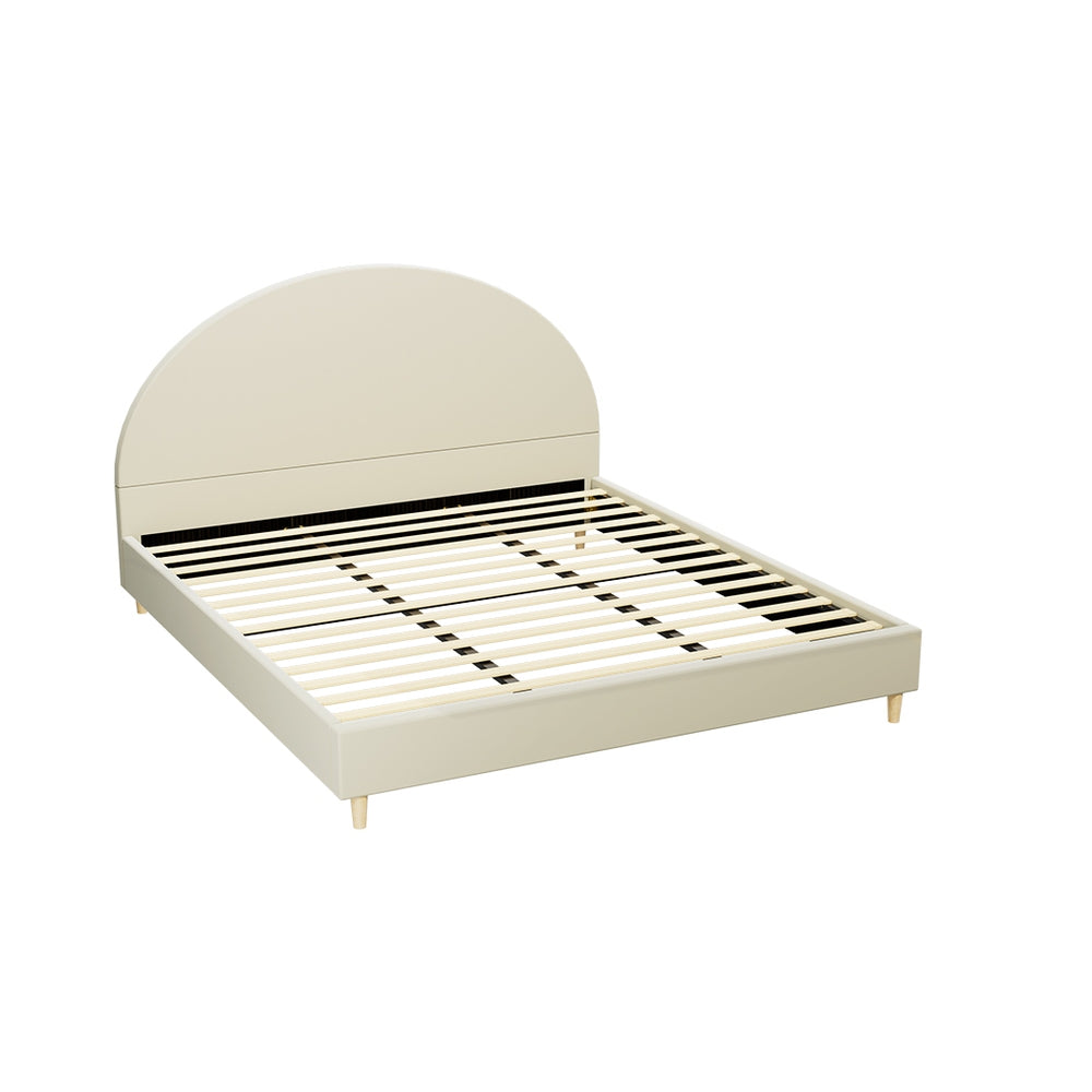 ELLA Cream Velvet Bed Frame- King Size