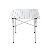 Weisshorn Folding Camping Table 70CM Roll Up Outdoor Picnic BBQ Aluminium Desk