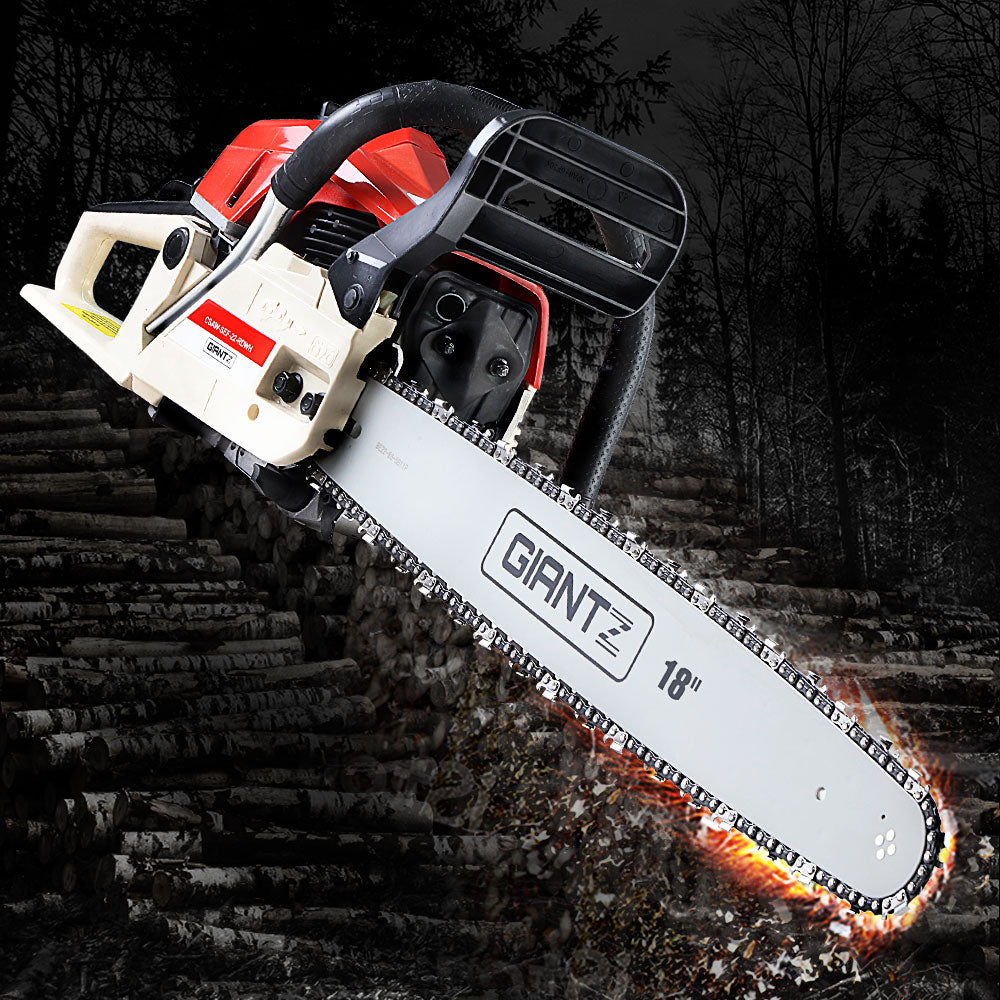 Giantz Chainsaw Petrol 75CC 18" Bar Commercial E-Start Pruning Chain Saw,Giantz Chainsaw Petrol 52CC 20" Bar Commercial E-Start Pruning Chain Saw 5.2HP