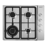 Devanti Gas Cooktop 60cm Stove Hob Silvir