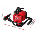 Giantz 92CC Post Hole Digger Motor Only Engine Petrol Red