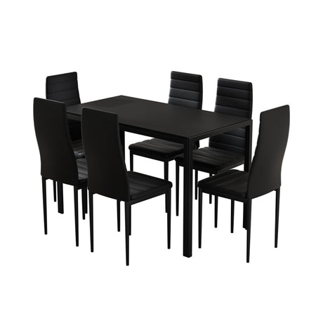 Dining Chairs and Table Dining Set 6 Chair Set Of Black