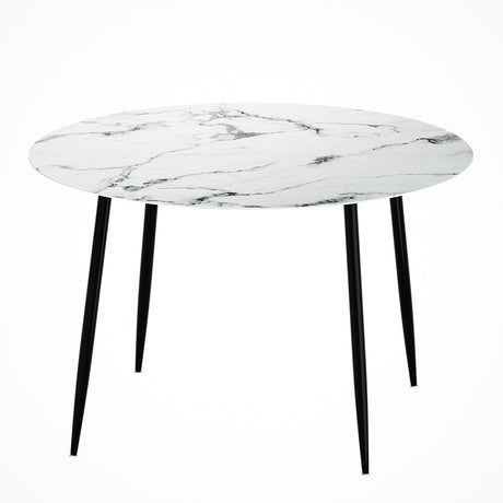 Marble Look Dining Table 110cm