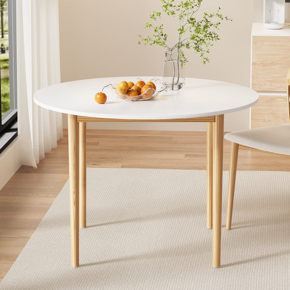 Demi Dining Table 108cm Round Top with Pine Legs