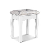 French Provincial Dressing Stool White