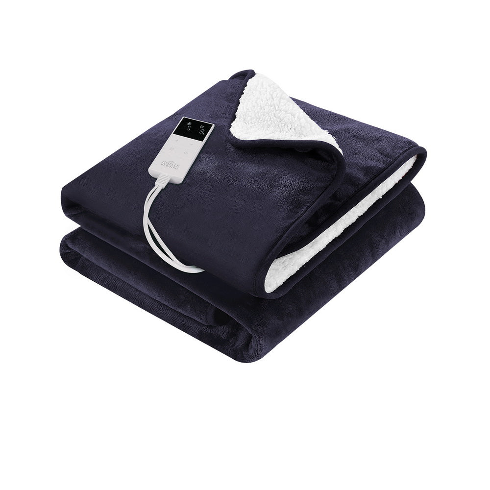 Giselle Electric Throw Heated Blanket Fleece Charcoal