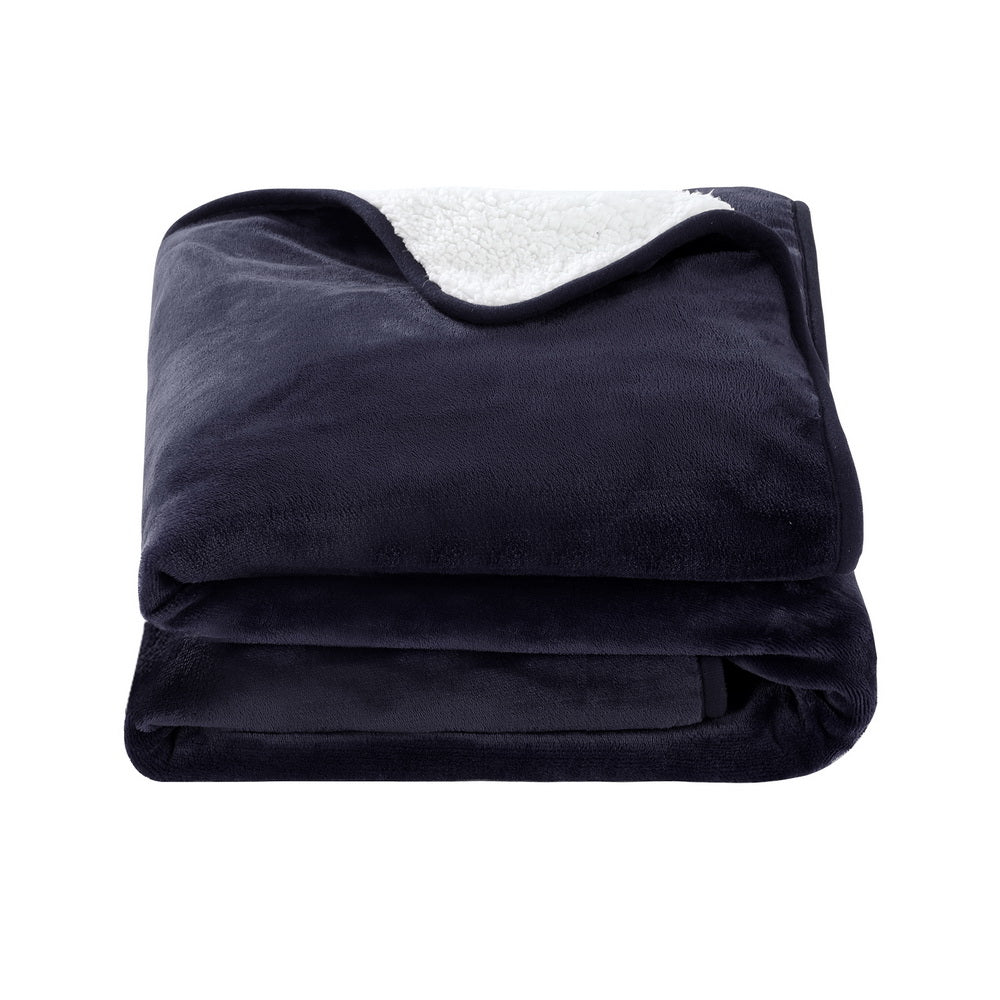 Giselle Electric Throw Heated Blanket Fleece Charcoal