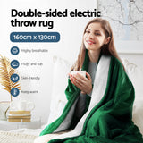 Giselle Electric Throw Heated Blanket Double Sided Green