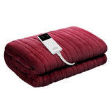 Giselle Electric Throw Heated Blanket Fleece Red