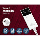 Giselle Electric Throw Heated Blanket Fleece Red