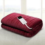 Giselle Electric Throw Heated Blanket Fleece Red