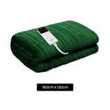 Giselle Electric Throw Heated Blanket Washable Snuggle Flannel Winter Green