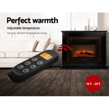 Electric Fireplace Fire Heater 2000W Black