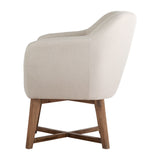 Aston Accent Armchair Linen Fabric Beige