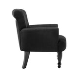 Lothair Wing Armchair Black