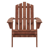 Gardeon Adirondack Outdoor Chairs Wooden Beach Chair Patio Furniture Garden Brown