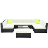 Gardeon 10-Piece Outdoor Sofa Set Wicker Couch Lounge Setting 9 Seater