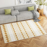 Floor Rugs 160x230cm Yellow & White Geometric