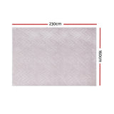 Ember Floor Rugs 160x230cm Washable Area Mat Large Carpet Microfiber Ripple