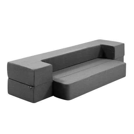 Kids Foldable Mattress Folding Foam Sofa Bed Chair Grey