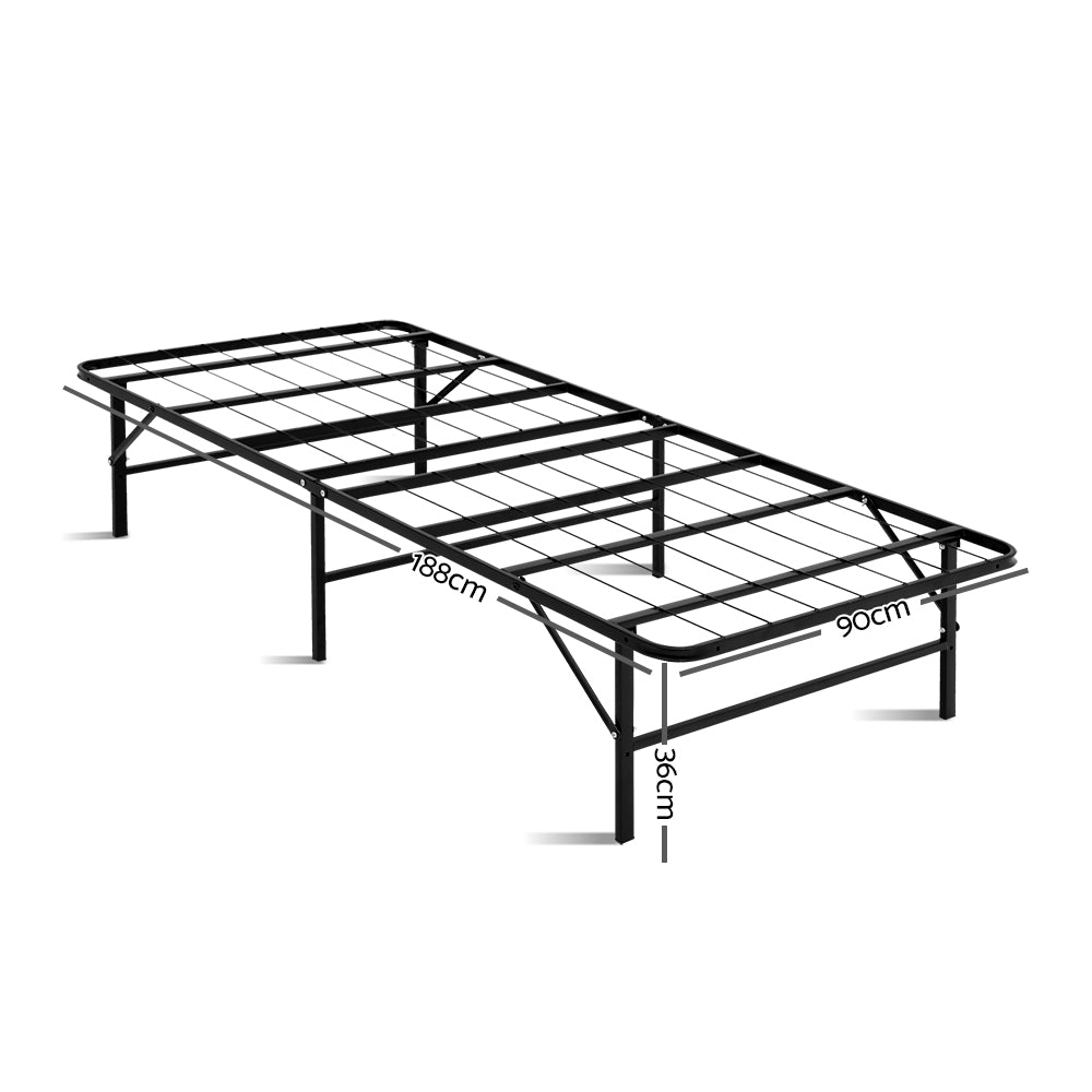 Duoclev Folding Bed Frame Metal Base - Single