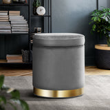 Foot Stool Charcoal Grey