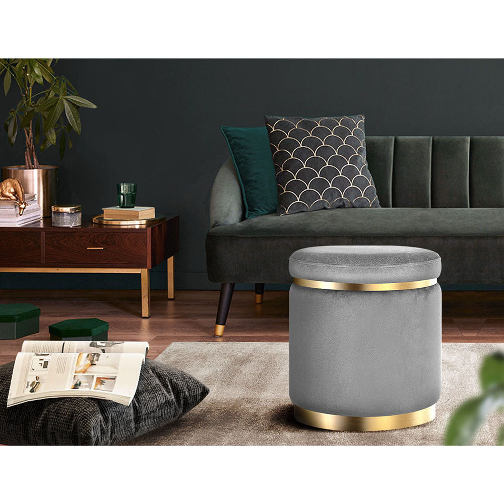 Charcoal Grey Foot Stool