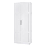 2 Door Clothes Wardrobe Cupboard White