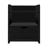 Ebony Black Bedside Table