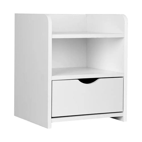 Skye White Bedside Table