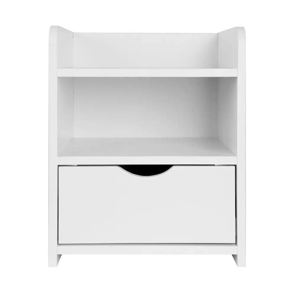 Skye White Bedside Table