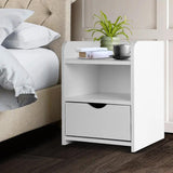 Skye White Bedside Table