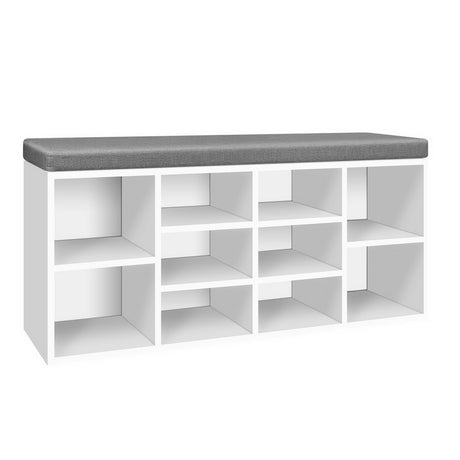 Shoe Rack Cabinet Bench White