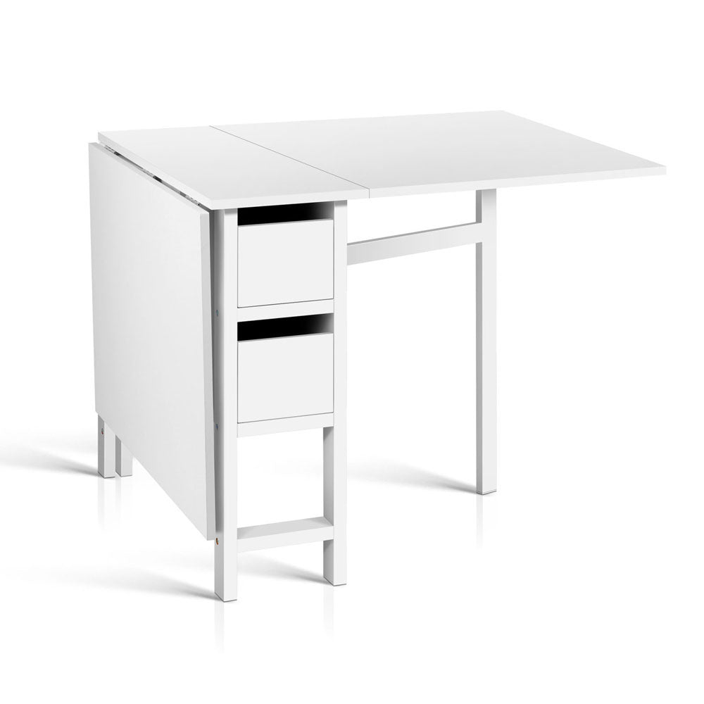 Gateleg Extendable Folding Dining Table White