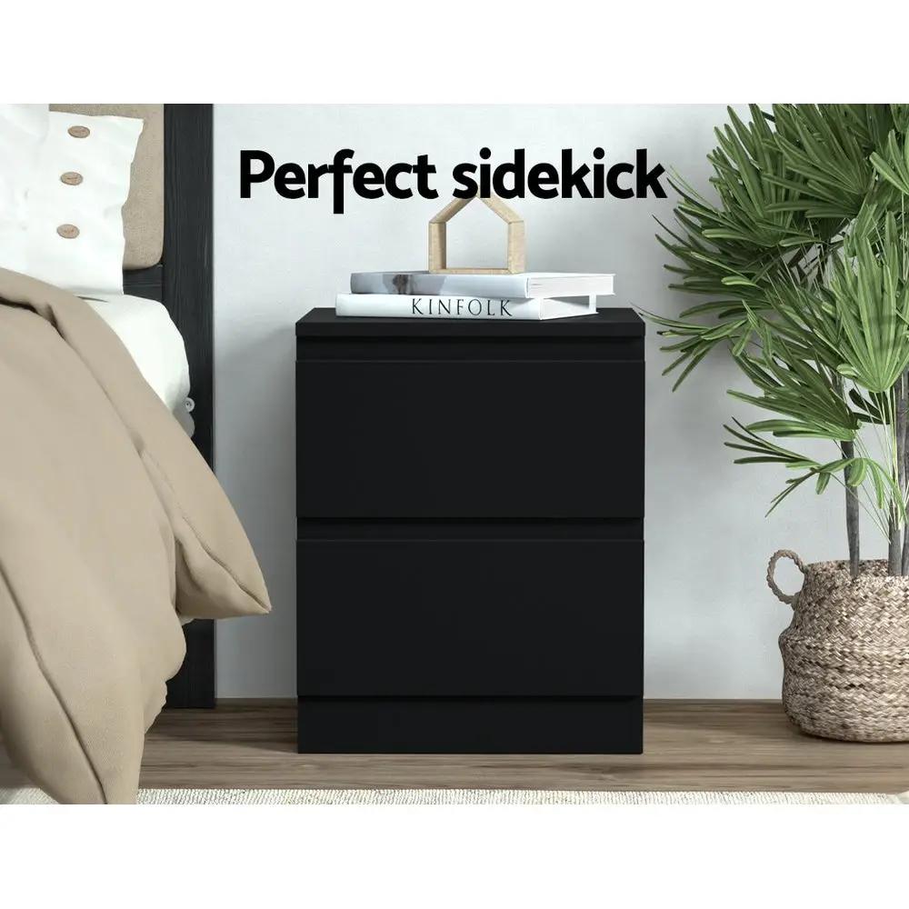 Pepe Black Bedside Table