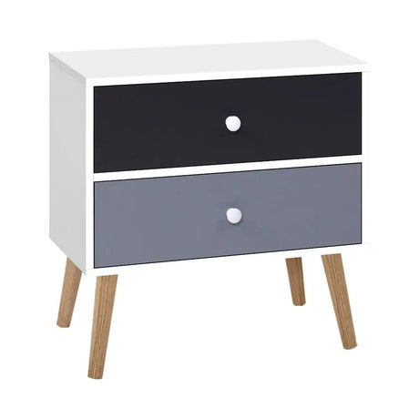 Scandinavian Black & White Bedside Table