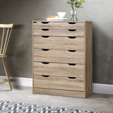 6-drawer Tallboy Oak