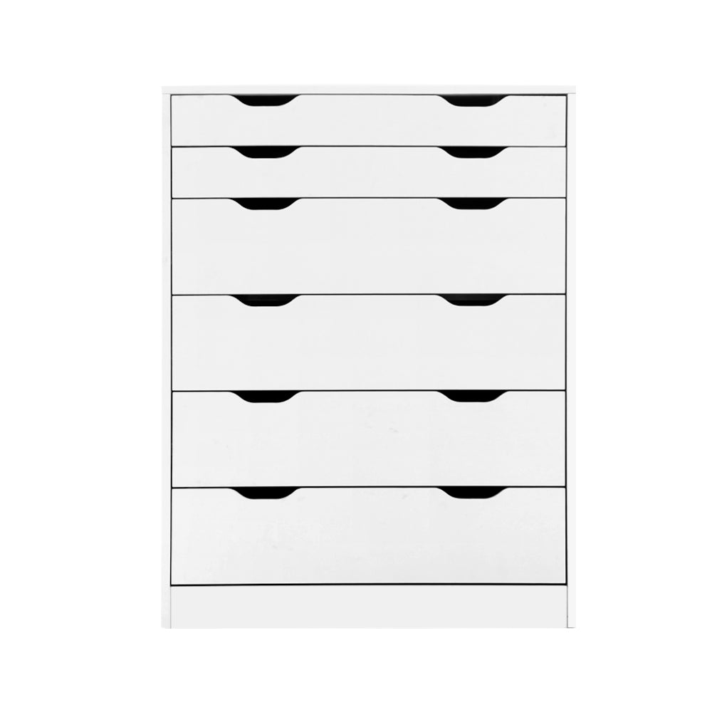 6-drawer Tallboy White