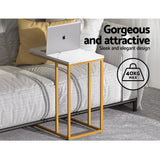 Gold & White Emma Side Table