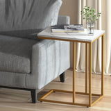 Gold & White Emma Side Table