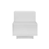 L-shape White LED bedside table