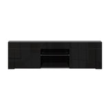 Black High Gloss Low Lying LED Entertainment Unit