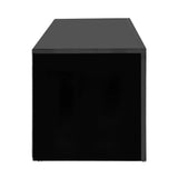 Black High Gloss Low Lying LED Entertainment Unit