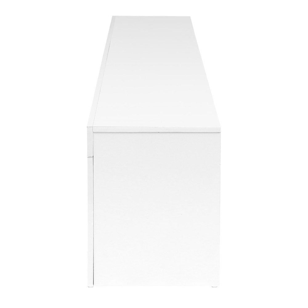 Low Lying White LED Entertainment Unit High Gloss