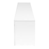 Low Lying White LED Entertainment Unit High Gloss